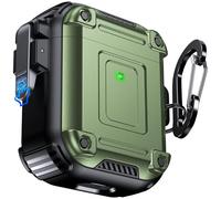 Chicfun Armour Lock Funda para AirPods 1/2 Generation Case con Cerradura Segura [360° Protección Resistente de Alta Resistencia] AirPods 1/2 Generacion Cover-Verde