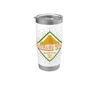 Chichen Itza en México retro maya vintage Yucatan souvenir Vaso térmico de acero inoxidable de doble pared