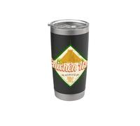 Chichen Itza en México retro maya vintage Yucatan souvenir Vaso térmico de acero inoxidable de doble pared