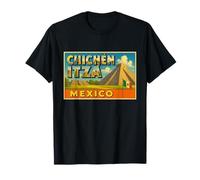 Chichén Itzá en México Vintage Travel Souvenir Art Graphic Camiseta