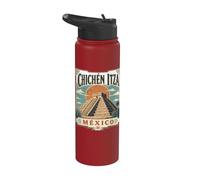 Chichén Itzá México El Castillo Templo de Kukulcán Stainless Steel Insulated Water Bottle
