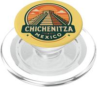 Chichén Itzá México Retro Insignia Pirámide de Viaje PopSockets PopGrip para MagSafe