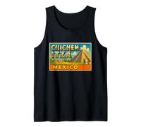 Chichén Itzá México Vintage Travel Souvenir Art Graphic Camiseta sin Mangas