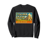 Chichén Itzá México Vintage Travel Souvenir Art Graphic Sudadera