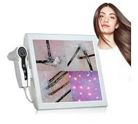 chichigo Analizador de Piel y Cabello, Detector de Cuero cabelludo con Pantalla de 4 Zonas, comprobador de Aceite y Humedad del folículo piloso, Lente de 50×/200×