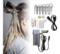 chichigo Máquina para hacer rastas con 6 cabezas, máquina para hacer trenzas de ganchillo con rastas de mano, máquina para rastas instantánea para rastas, extensiones de cabello con rastas de bricolaj
