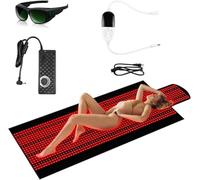 chichigo Red Light Therapy Mat, 1370 Piezas LED 660 NM, Promueve CirculacióN SanguíNea, Mejora Actividad Celular Acelera RegeneracióN, Terapia con Roja Cuerpo Completo, 34 Pulgadas × 71 Pulgadas
