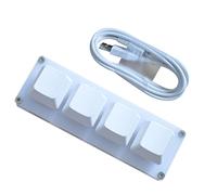 CHICHIYANG Mini teclado Plug and Play de 4 teclas con cable de datos de 1,5 m para Raspberry Pi