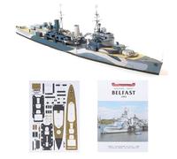 CHICHIYANG Modelo británico Belfast Light Cruiser sin montar, Modelismo Maquetas, Escala 1:400, Modelo de Vehículo de Simulación, Material de Papel, Colección de Juguetes de Barco