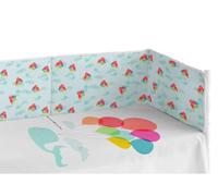 Chichonera bebé 60x120 cm extra resistente hecha de piqué, para proteger a tu bebé de los barrotes de la cuna. colección flying dreams