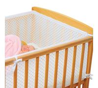 Chichoneras Cuna Transpirable Certificado OEKO TEX - Protector de Cuna Para Bebé 360x30cm - Protector de Cuna Para Bebé de malla 3D transpirable - Certificado SH025 189908 expedido por TESTEX