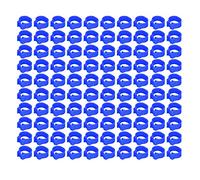 CHICIRIS 100 Anillos para Patas de Identificación de Palomas de 0.315 in, Bandas para Patas de Aves de Corral para Marcado e Identificación de Palomas, con Anillos de Plástico (Azul Oscuro)