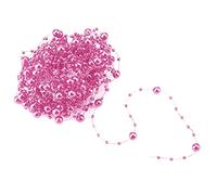 CHICIRIS 10m Diy Pearas Artificiales Beads Cadena de Pescado Garland para la Puertas de la Ventana de la Fiesta de Boda Cortina de Cuerda para Accesorios de Prendas Material ABS (Rosa roja)
