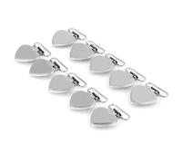 CHICIRIS 10pcs Clips de Tirantes de Metal Plateado Clips de Corazón Encantador Sujetador de Ropa Firmemente Sujetar Ropa 10pcs de Metal Plateado de Sospecho de Corazón para de Bricolaje + Plástico