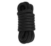 CHICIRIS 2 Cabos de Amarre para Barcos, Cuerda de Nailon de Doble Tejido de 1/2 Pulgada X 15 Pies con Bucle de 12 Pulgadas, para Atracar Veleros Pequeños y Lanchas Rápidas de Alta (Black)