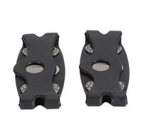 CHICIRIS 2 llaves de hielo anti-SLIP, uñas de acero del manganeso y tacos de tracción TPE Snow Walk, ajuste universal y fácil de transportar, diseño de alpinismo profesional (BLACK)