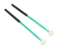 CHICIRIS 2 Pcs Mallets Timpani Pequets de Percusión Blojera Mallet Cuerpo de Aleación de Goma de la Cabeza con Fieltro (GREEN)