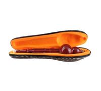 CHICIRIS 2 Tonos Hulusi C Key Calabaza Flauta de Cucurbitáceas Pipas de Resina con Estuche de Transporte y Nudo Chino 41 Cm Doble Tono 7 Agujeros para Dedos para Principiantes Aficionados a la Música
