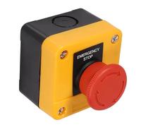 CHICIRIS 2 Uds Botón de Parada de Emergencia Señal Roja Interruptor de Botón Resistente para Aplicaciones de Seguridad 10A ABS Diseño Compacto