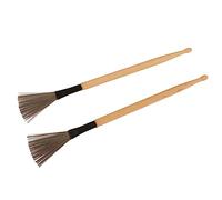 CHICIRIS 2 Varillas de Cepillo para Tambor, Cepillo para Baquetas, Combinación de Alambre Retráctil con Ergonómico para Músicos, Accesorios para Instrumentos Musicales de Madera