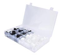 CHICIRIS 300pcs El Kit de Tornillo de Tornillo de Cubierta Madre de 300 Piezas Mejora la Apariencia de Protección de Larga Duración M4-M12 en y Negro para El Garaje del Taller