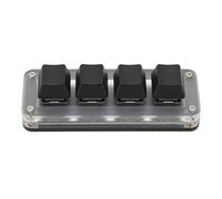 CHICIRIS 4 Botones Programables, un Teclado Mecánico con una Mano, Ideal para Música y Laboratorio, ABS Negro de Cable Tipo C