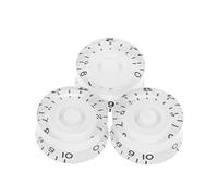 CHICIRIS 4 pomos de control de volumen GuitarSpeed, perillas de control de velocidad de tono de guitarra duraderas para guitarras eléctricas Les Paul, accesorio (perilla blanca, letras negras)