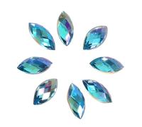 CHICIRIS 500pcs 7 * 15 Mm Crystal Acrílico Ojo de Caballo Plano, Accesorio de Ropa para Teléfono, 5 Variedades de Color, Ideales para Diseñadores y Aficionados Profesionales (Azul Oscuro)