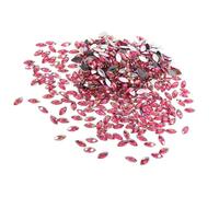 CHICIRIS 500pcs 7 * 15 Mm Crystal Acrílico Ojo de Caballo Plano, Accesorio de Ropa para Teléfono, 5 Variedades de Color, Ideales para Diseñadores y Aficionados Profesionales (Rosa roja)
