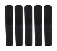 CHICIRIS 5pcs Clarinet Reeds, 2.5 Resina de Fuerza Digital No Hizo un Sonido Rico en Lijado, Juncos de Clarinete Principiante con Guardia Individual, para Práctica Conciertos de Rendimiento (BLACK)