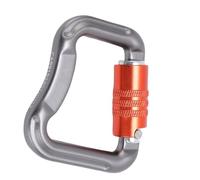 CHICIRIS Aleación de Aluminio de 20kn de Aluminio D de Bloqueo Automático en Forma de Automóvil, Liviano y Fuerte, Operación de una Mano, Diseño Antideslizante, Agarre Seguro, Compañero Al Aire (GREY)