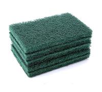 CHICIRIS Almohadillas de Acabado Abrasivas Industriales para Limpieza 5 uds. Estropajo Manual de 120 * 195 * 8mm para Platos, Lavado de Coches y Limpieza de Electrodomésticos (GREEN)