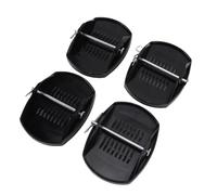 CHICIRIS Almohadillas de Soporte para Gato, Base Ancha Anti-hundimiento con Pasador y Hebilla de Acero Inoxidable, para Remolques de Viaje y Vehículos Recreativos, Evita Que Se Hunda en (Black)