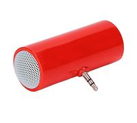 CHICIRIS Altavoz estéreo, conector jack de 3,5 mm, altavoz portátil, sonido potente para aficionados al cine, material ABS (rojo)