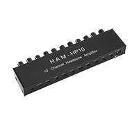 CHICIRIS Amplificador de Auriculares Estéreo de Aleación de Aluminio de 10 Canales, Campo de Sonido de Alto Nivel para un Sonido Claro, Control de Nivel de Salida para Auriculares de 3,5 Mm,