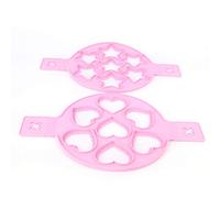 CHICIRIS Anillo de Silicona para Huevos, Máquina para Hacer Panqueques, Cocina Antiadherente para Accesorios de Cocina DIY, Molde para Huevos en Forma de Corazón de 2 Uds para Cocineros y Panaderos