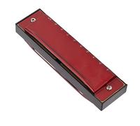CHICIRIS Armónica, C Key Órgano de Boca Diatónico de 10 Agujeros con Diseño de Metal para Principiantes e Intérpretes de Blues y Jazz (rojo)