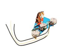 CHICIRIS Arnés de Cableado para Guitarra, Reemplazo de Golpeador Precableado, Diseño de Conector sin Soldadura para, con Esquema Personalizado para Controles de Pastillas y sonidos.