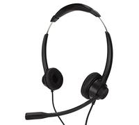 CHICIRIS Auriculares de 35 Mm de Ruido 35 Mm para la Conferencia Telefónica, Auriculares Doble Cara para Economía, Material ABS, Negro