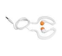 CHICIRIS Auriculares Impermeables Cables Más Cortos con Tapones para Auriculares Chapados en Oro para Correr Ciclismo Hacer Ejercicio en el Gimnasio Impermeables para Nadar (Blanco Naranja)