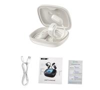CHICIRIS Auriculares Inalámbricos con Gancho para la Oreja con Modo de Juego de Baja Latencia para Música y Llamadas, Traducción AI en Más de 130 Idiomas y Vitrina a Color (White)