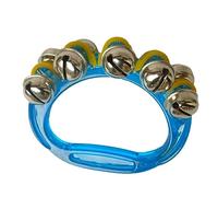 CHICIRIS Banda Muñeca Campana Plástico Transparente Mano Tobillo Jingle Bell Sonido Nítido Tacto Suave Juguete de Música Temprana para Niños Hogar Escuela Aprendizaje de Ritmo y Juego en Grupo (BLUE)