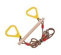 CHICIRIS Barra de Columpio Trapecio para Niños para Jugar Al Aire Libre en Patios y Jardines Hecha de Madera Resistente y Plástico 45 Cm
