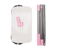 CHICIRIS Barredora Manual, Barre y Trapea Simultáneamente con Trapeador Giratorio de 180 Grados y Compartimento para Polvo Sellado, para Pisos de Cerámica de Mármol Laminado de Madera en (Pink)