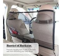 CHICIRIS Barrera de Mascotas de Automóviles, Fácil de Instalar, Duradera Ver a Través de Malla, Tela Oxford 600D de, Liviana, Plegable, Barrera Universal para Camión SUV Van con Bolsa de