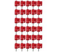 CHICIRIS Bebedero Automático Duradero Rojo para Aves de Corral, Bebedero para Pollos, Suministro de Agua de Plástico, 30 Uds. (Clavo Grueso)