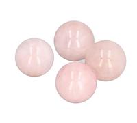 CHICIRIS Bolas Curativas de Cristal de Cuarzo Rosa de 0,8 Pulgadas, Meditación Transparente de Energía Positiva, 4 Uds. Para Decoración del Hogar