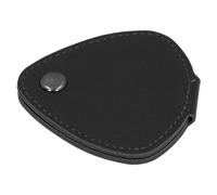 CHICIRIS Bolsa de almacenamiento para púas de guitarra, soporte de piel sintética con 6 ranuras, 3.1 x 3 pulgadas, organizador portátil para rendimiento diario (negro)