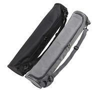 CHICIRIS Bolsa para Esterilla de Yoga, Mochila de Poliéster PVC para Yoga con Correa Ajustable para el Hombro, Cierre de Cremallera Completa, Bolsa de Transporte de 72 X 15 Cm para Estudio, (Black)