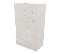 CHICIRIS Bolsa para Velas de té con Forma de Corazón, 20 Piezas, con Recorte, Farol Retardante Místico/fantasía, Decorativa para Uso Interior y Exterior